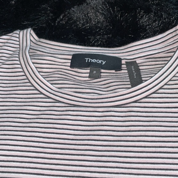 Theory tee striped pink/black/white P - Picture 5 of 9